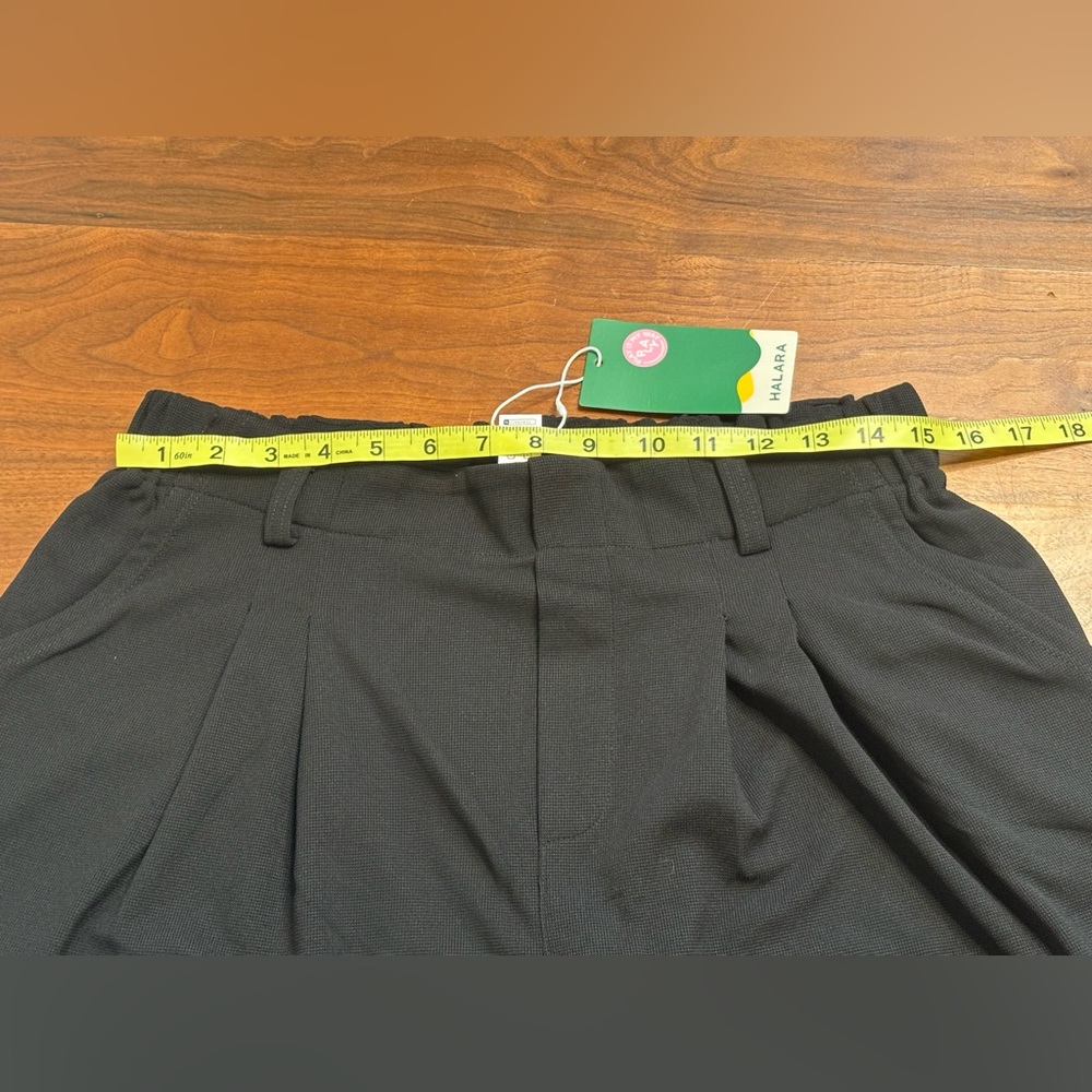 Halara Petite Large Black Waffle Wide Leg Pants - Picture 8 of 11